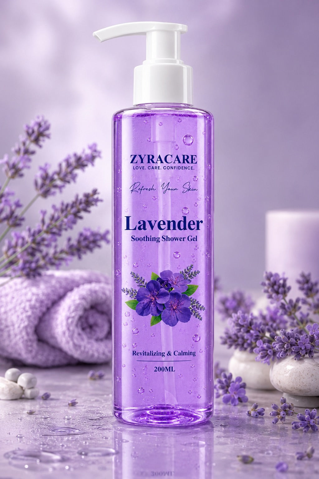 Lavender Soothing Shower Gel 200ML | ZYRACARE